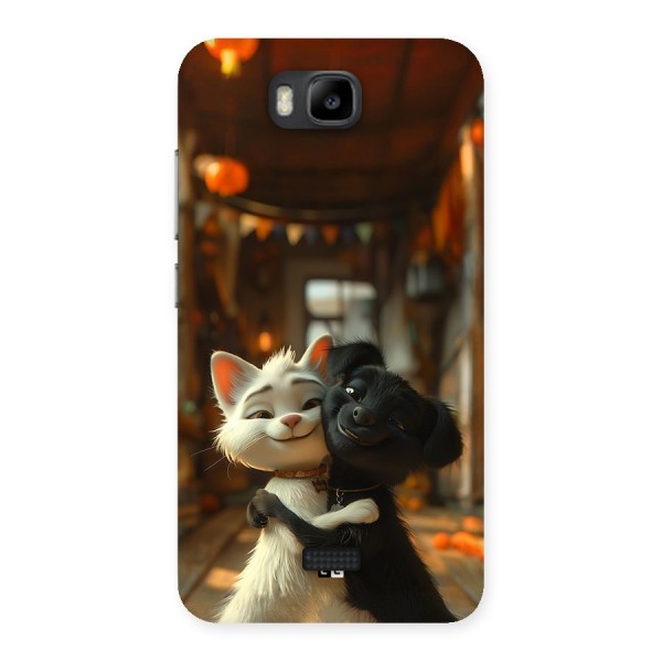 Cute Cat Dog Back Case for Honor Bee