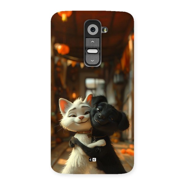 Cute Cat Dog Back Case for LG G2