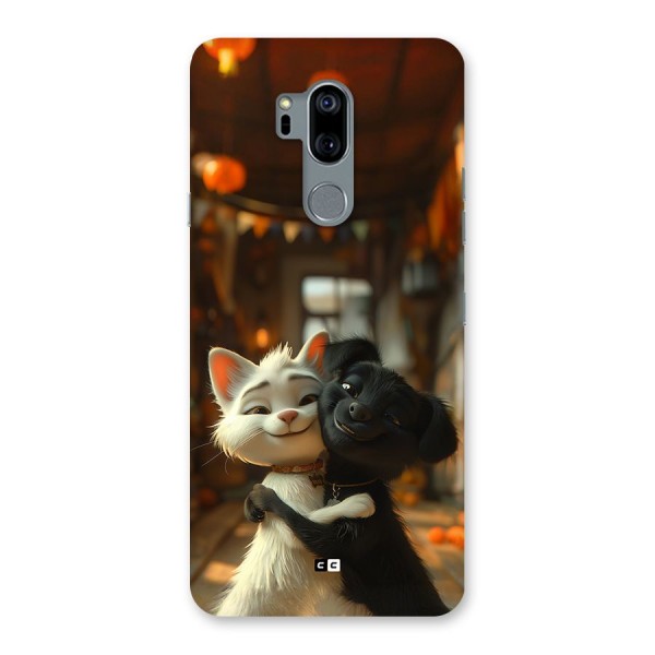 Cute Cat Dog Back Case for LG G7