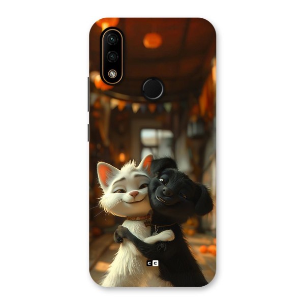 Cute Cat Dog Back Case for Lenovo A6 Note