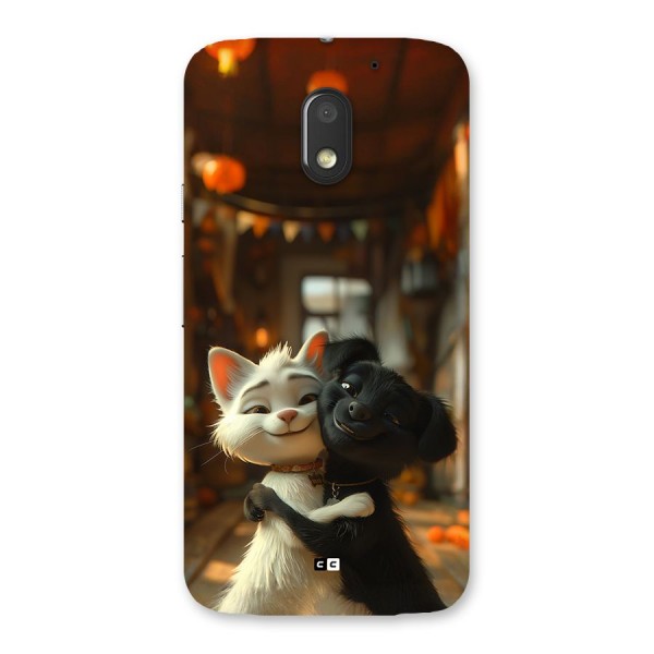 Cute Cat Dog Back Case for Moto E3 Power