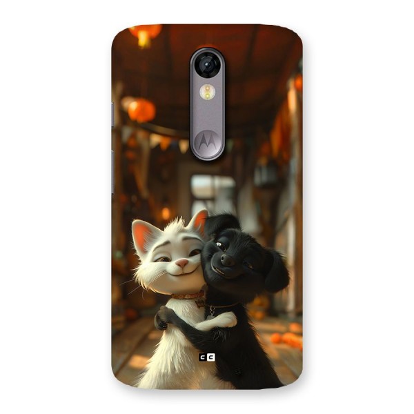 Cute Cat Dog Back Case for Moto X Force