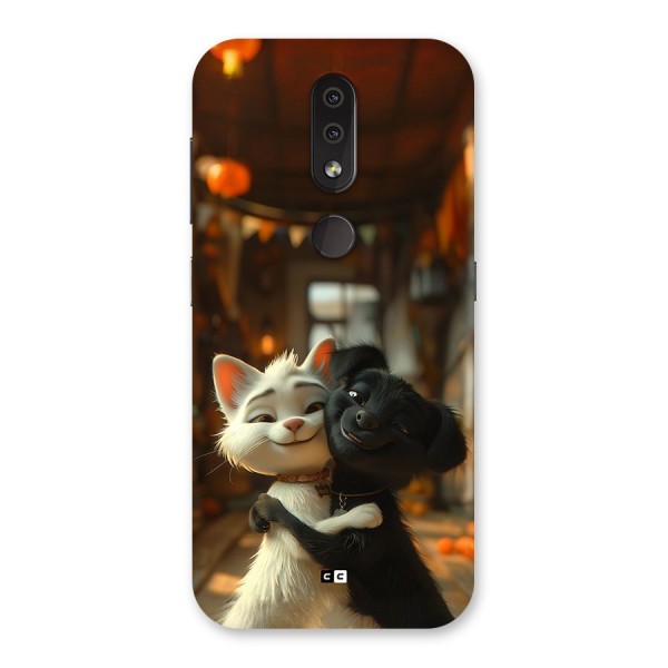 Cute Cat Dog Back Case for Nokia 4.2