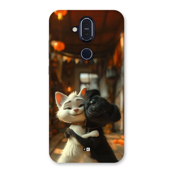 Cute Cat Dog Back Case for Nokia 8.1