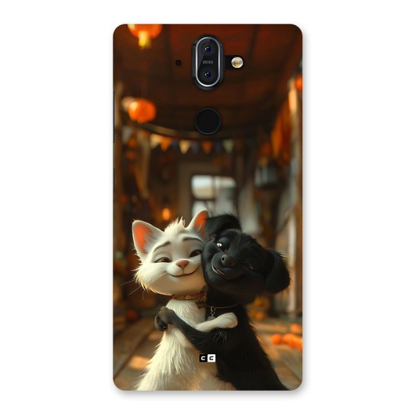 Cute Cat Dog Back Case for Nokia 8 Sirocco