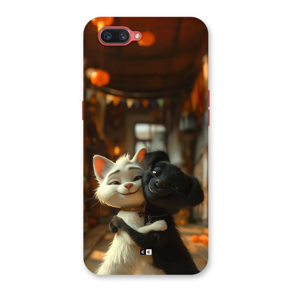 Cute Cat Dog Back Case for Oppo A3s