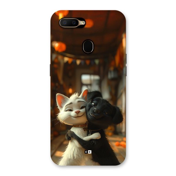 Cute Cat Dog Back Case for Oppo A5s