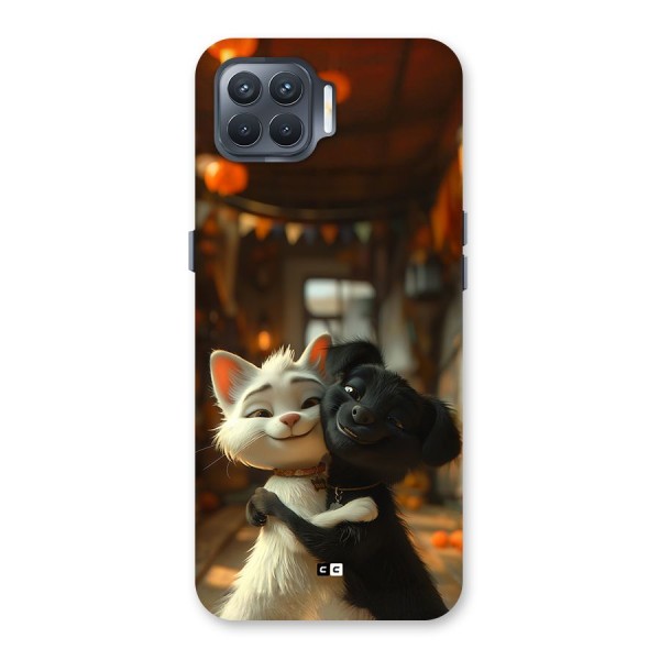 Cute Cat Dog Back Case for Oppo F17 Pro