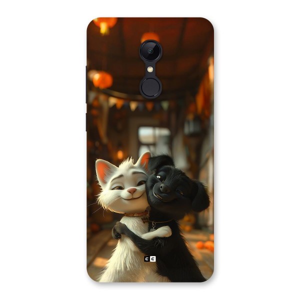 Cute Cat Dog Back Case for Redmi 5