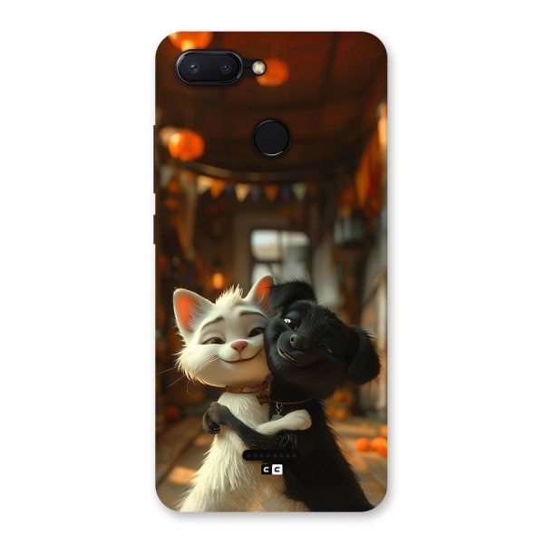 Cute Cat Dog Back Case for Redmi 6