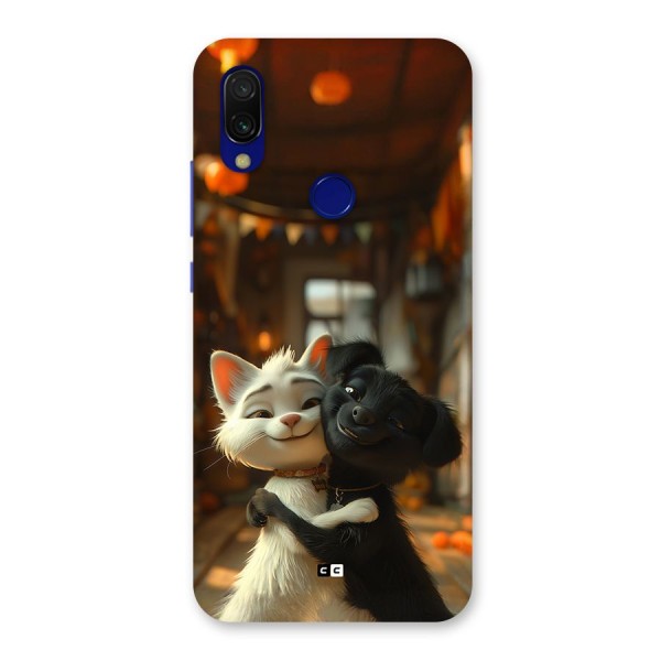 Cute Cat Dog Back Case for Redmi 7