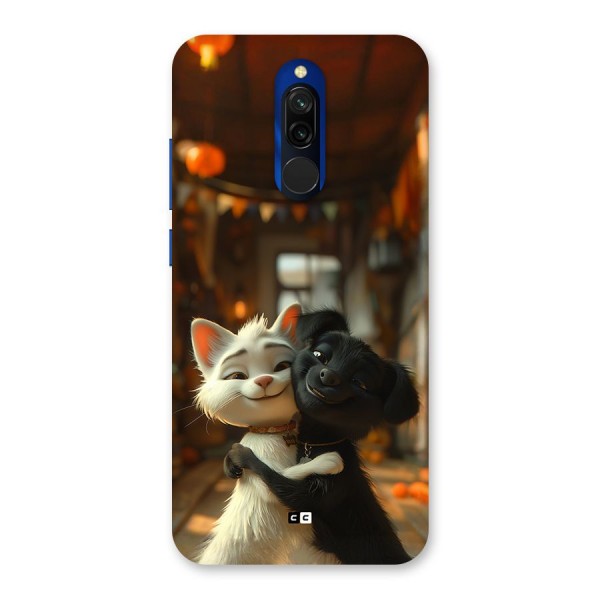 Cute Cat Dog Back Case for Redmi 8