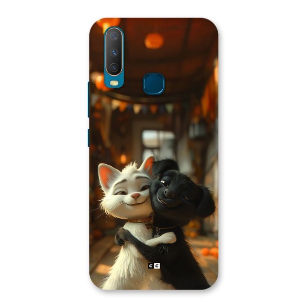 Cute Cat Dog Back Case for Vivo Y11