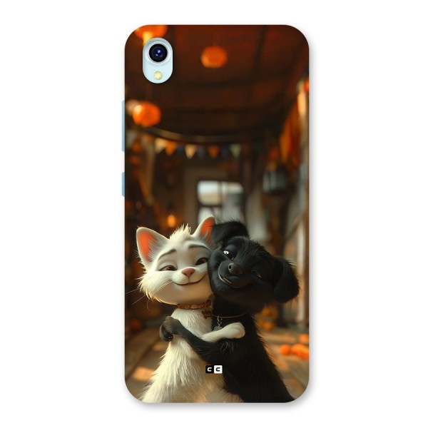 Cute Cat Dog Back Case for Vivo Y1s