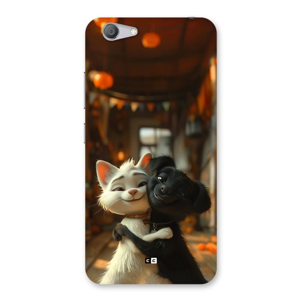 Cute Cat Dog Back Case for Vivo Y53