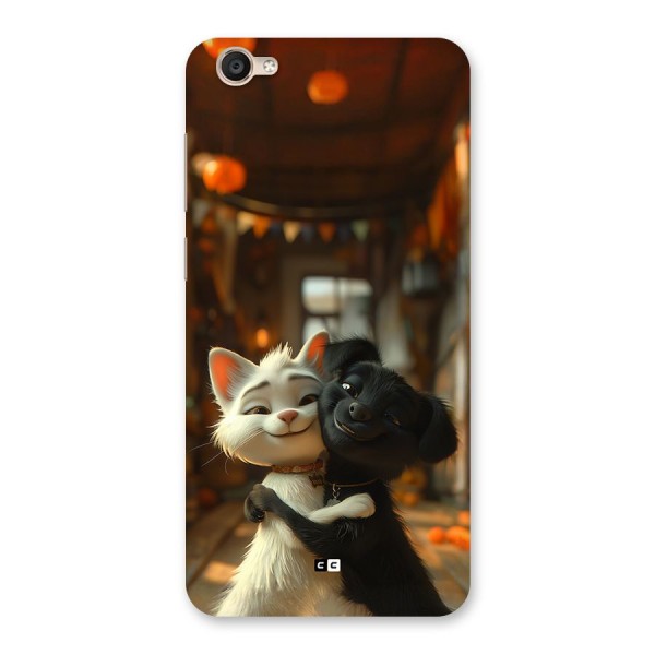 Cute Cat Dog Back Case for Vivo Y55s