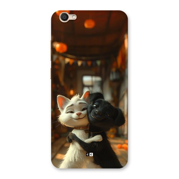 Cute Cat Dog Back Case for Vivo Y67