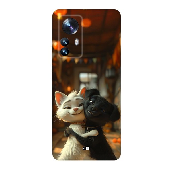 Cute Cat Dog Back Case for Xiaomi 12 Pro