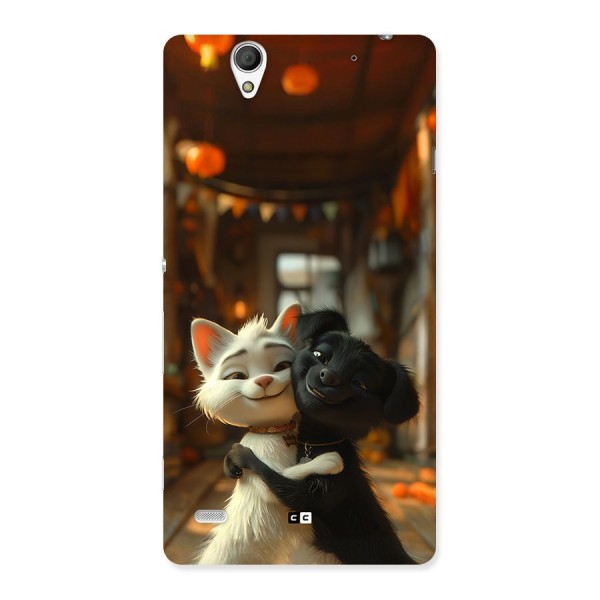 Cute Cat Dog Back Case for Xperia C4