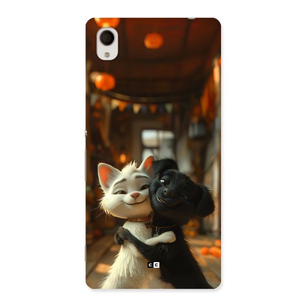 Cute Cat Dog Back Case for Xperia M4