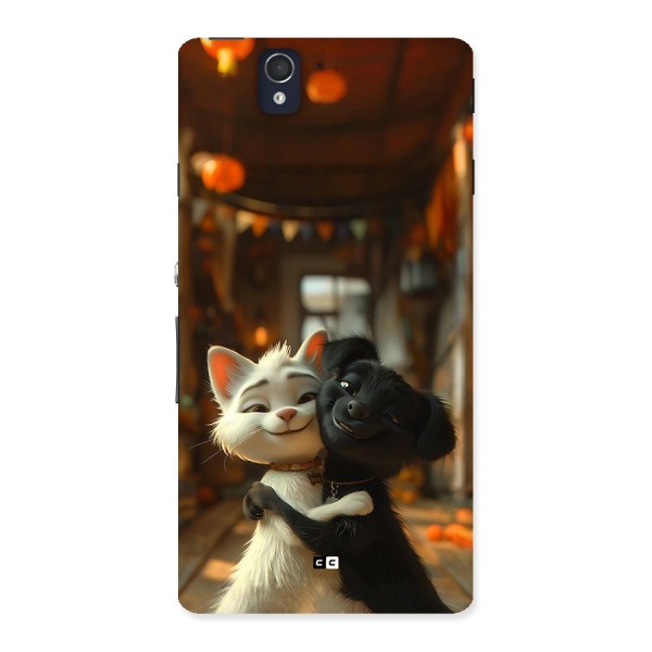 Cute Cat Dog Back Case for Xperia Z