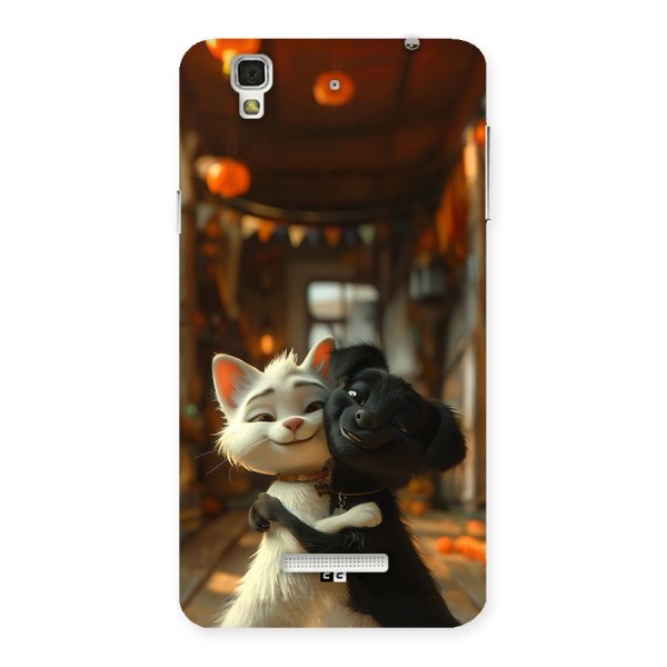 Cute Cat Dog Back Case for YU Yureka Plus