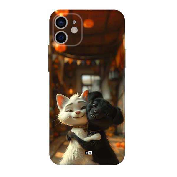 Cute Cat Dog Back Case for iPhone 11