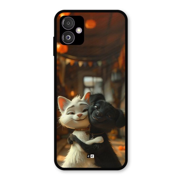 Cute Cat Dog Metal Back Case for Galaxy F14