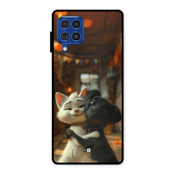 Cute Cat Dog Metal Back Case for Galaxy F62