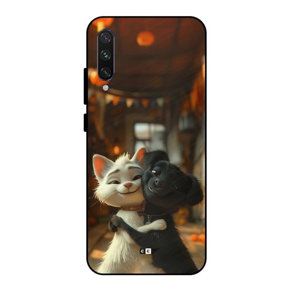 Cute Cat Dog Metal Back Case for Mi A3