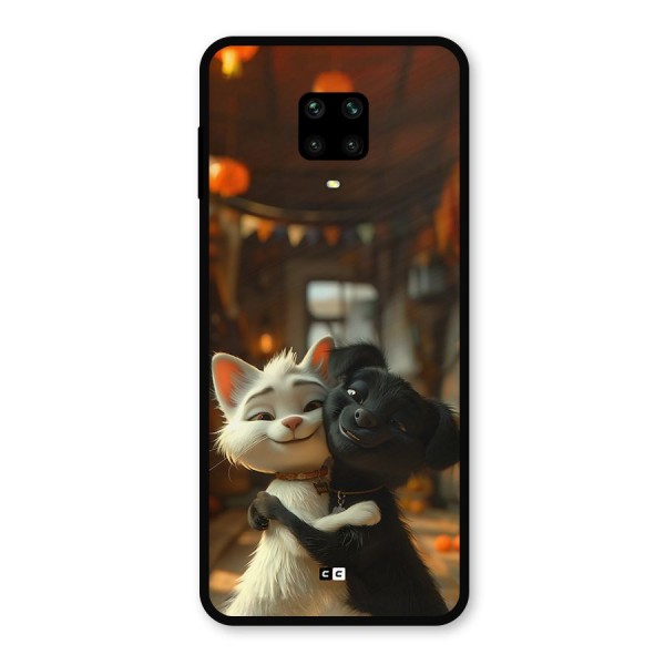 Cute Cat Dog Metal Back Case for Poco M2