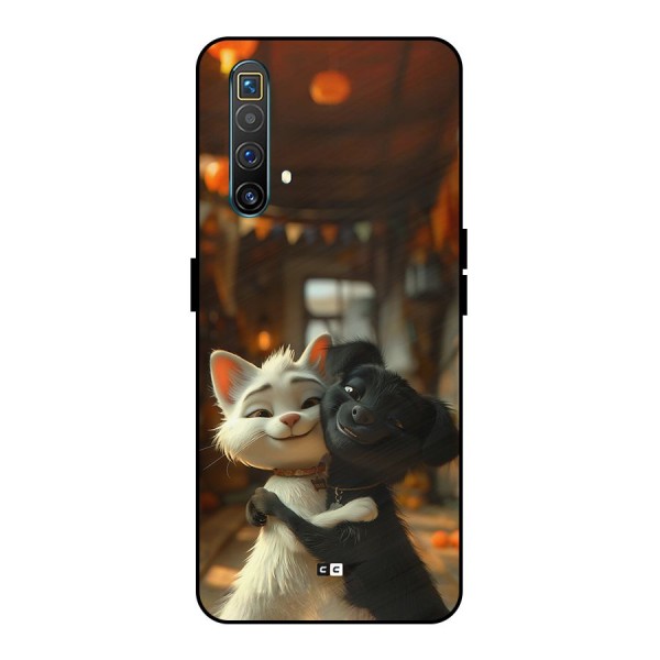 Cute Cat Dog Metal Back Case for Realme X3 SuperZoom