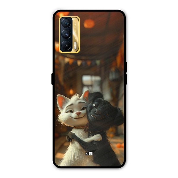 Cute Cat Dog Metal Back Case for Realme X7