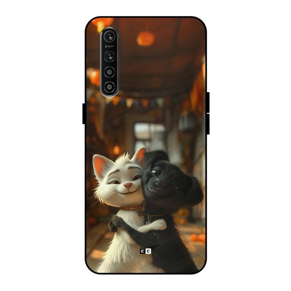 Cute Cat Dog Metal Back Case for Realme XT