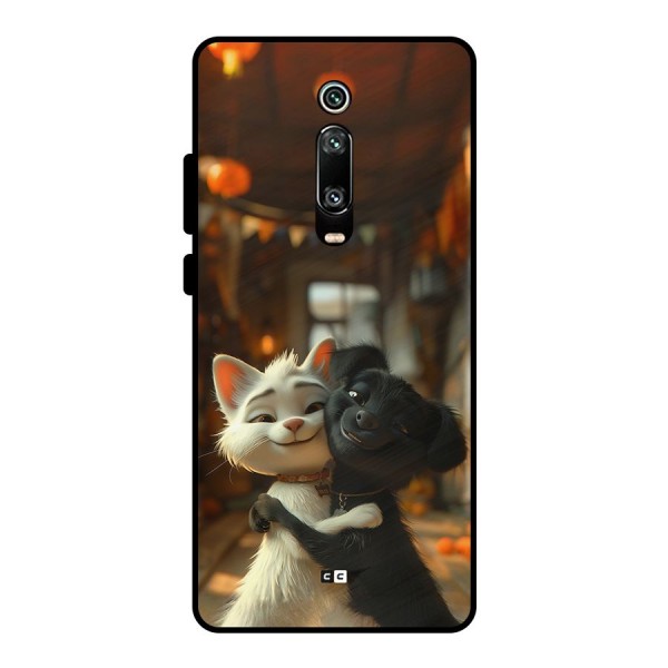 Cute Cat Dog Metal Back Case for Redmi K20 Pro