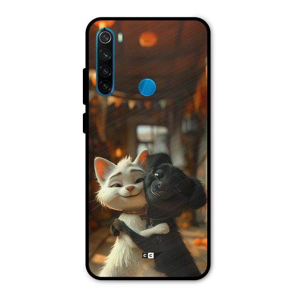 Cute Cat Dog Metal Back Case for Redmi Note 8