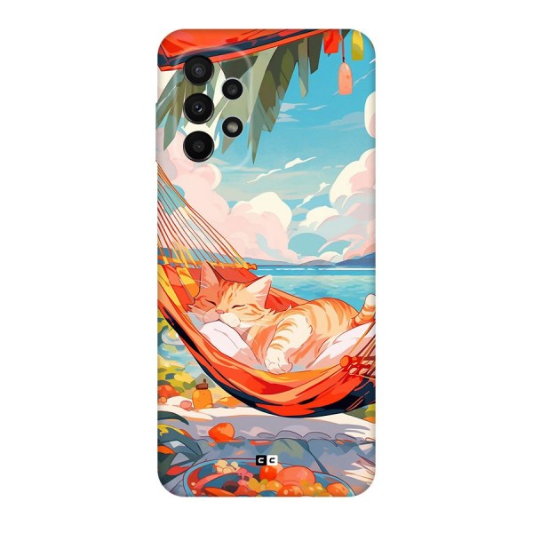 Cute Cat On Beach Back Case for Galaxy A23