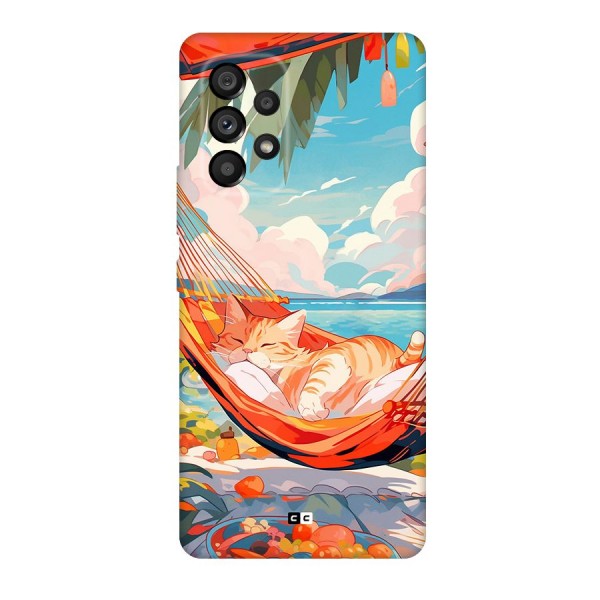 Cute Cat On Beach Back Case for Galaxy A53 5G