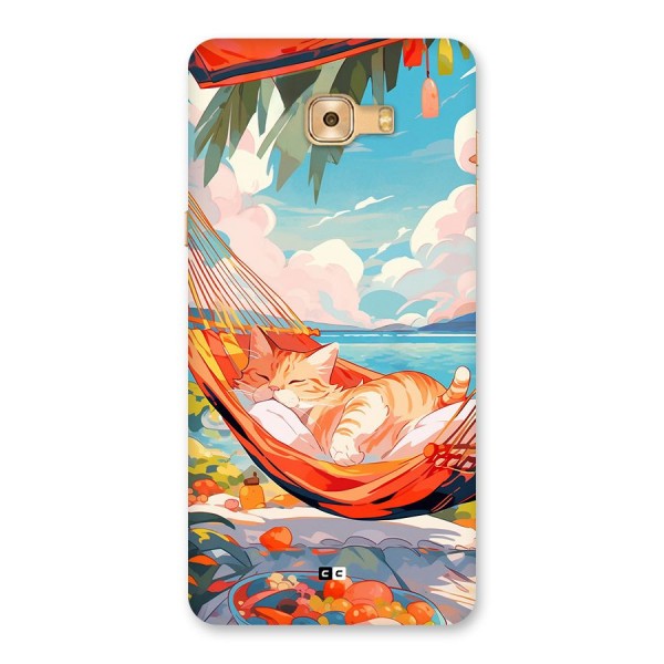 Cute Cat On Beach Back Case for Galaxy C9 Pro