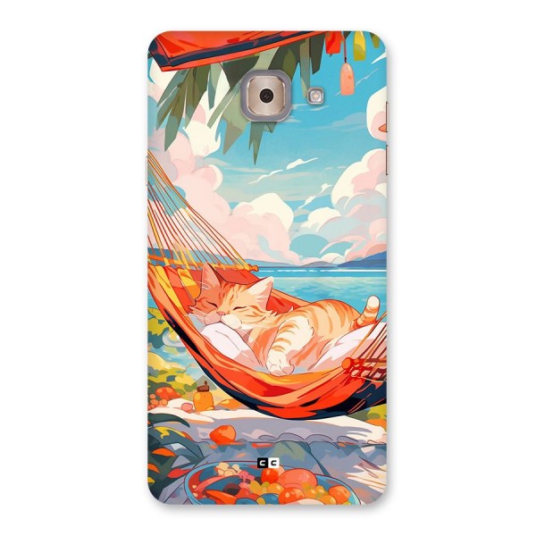 Cute Cat On Beach Back Case for Galaxy J7 Max