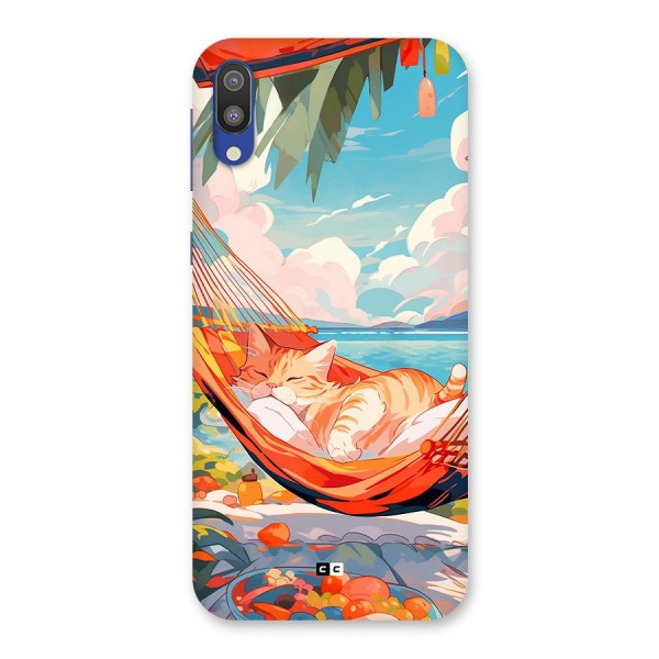 Cute Cat On Beach Back Case for Galaxy M10