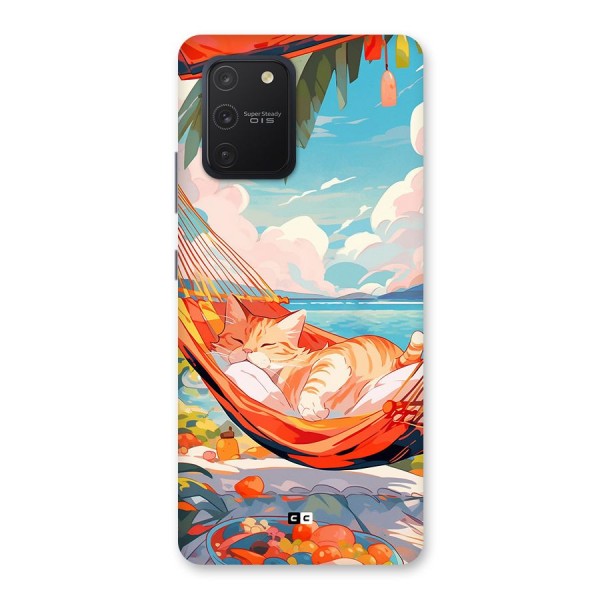 Cute Cat On Beach Back Case for Galaxy S10 Lite