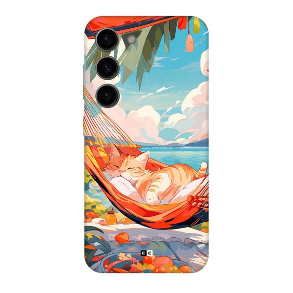 Cute Cat On Beach Back Case for Galaxy S23