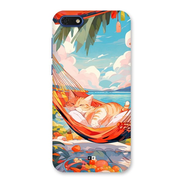 Cute Cat On Beach Back Case for Honor 7s