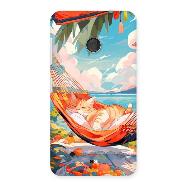 Cute Cat On Beach Back Case for Lumia 530