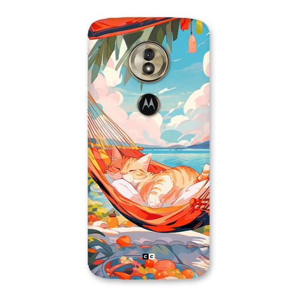 Cute Cat On Beach Back Case for Moto G6 Play