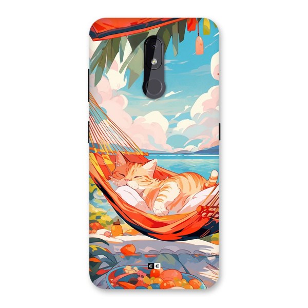 Cute Cat On Beach Back Case for Nokia 3.2