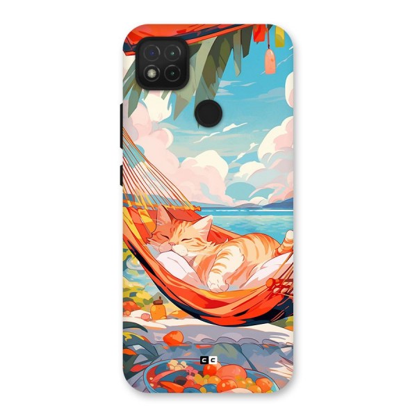 Cute Cat On Beach Back Case for Redmi 9