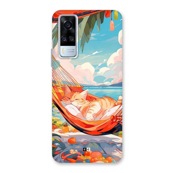 Cute Cat On Beach Back Case for Vivo Y51