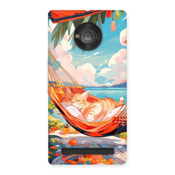 Cute Cat On Beach Back Case for Yuphoria